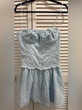 women's light pink off the shoulder dress for a wedding Strapless Tea Length Boho Mosaic Smocked Strapless W7235 shoulder Sleeves Size:12-24m